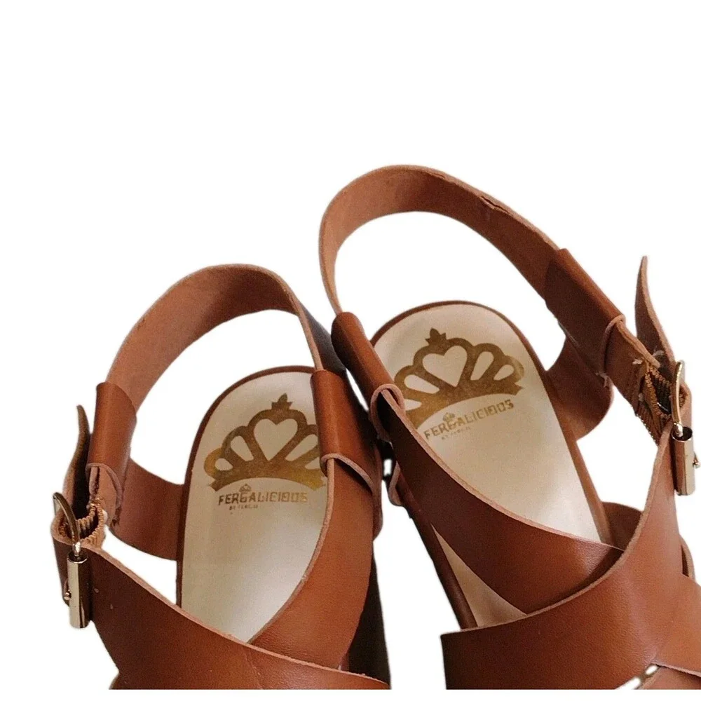 Fergalicious by Fergie Libby Strappy Wedge Stacked 4.5
